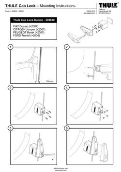 Dørsikring "Thule Cab Lock Ducato" til sikring af fordøre