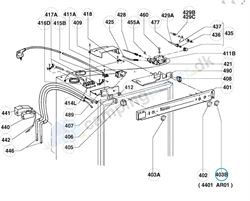 Regulerings knap termostat Dometic køleskab, farve gråbrun