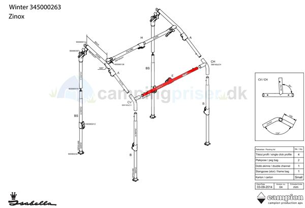 Isabella E-stang udhængsstang til Isabella Winter i Zinox med T-Rex beslag