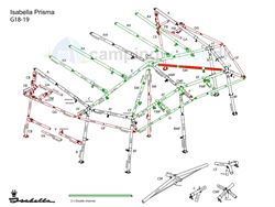 Isabella EM-stang G18-19 til Isabella Prisma i MegaFrame - med krog i begge ender