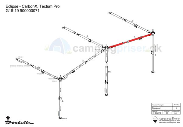 Isabella E-stang udhængsstang til Isabella Eclipse G18-19 i CarbonX og med Tectum beslag
