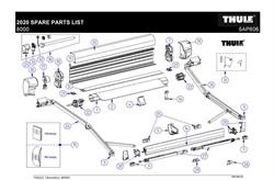  Endekappe H 8000 Thule markise hvid