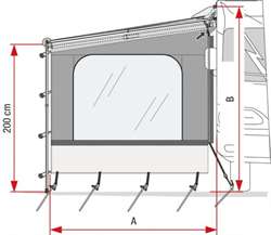 Fiamma side uden græskant til Caravanstore XL
