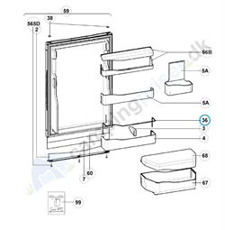 Flaskeholder til Dometic køleskab