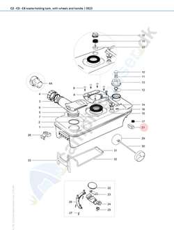 Thetford toilet C2-C3-C4 bundtank