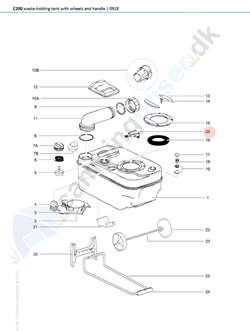 Thetford toilet C200 bundtank