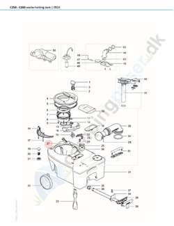 Thetford bundtank C250 - toilet C260