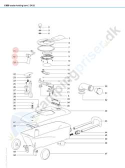 Flyder med magnet til bundtank - Thetford toilet C400