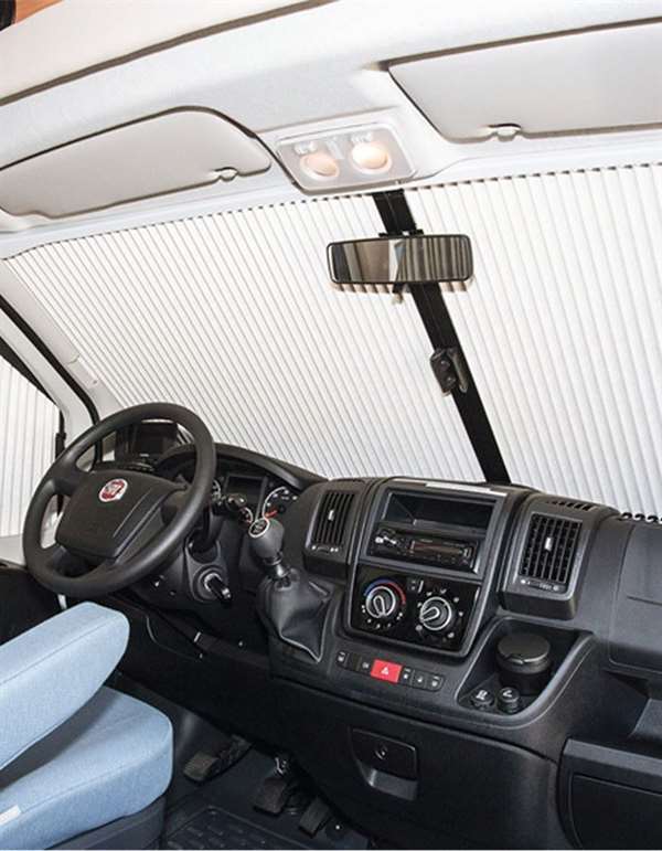 Remis forrudeplissegardin til Fiat 2006-2014, grå