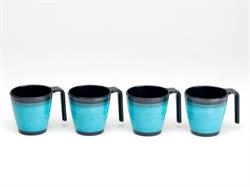 Stabelbare Krus Granit Aqua 4 pk