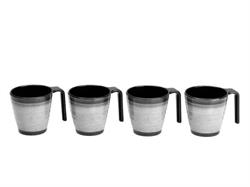 Stabelbare Krus Granit Grå 4 pk