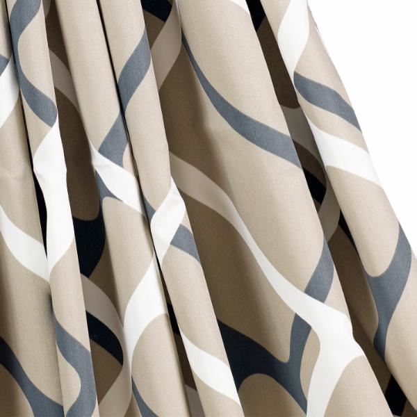 Isabella Collage Sand gardinsæt - bestående af 6 fag i farverne hvid, grå og sand