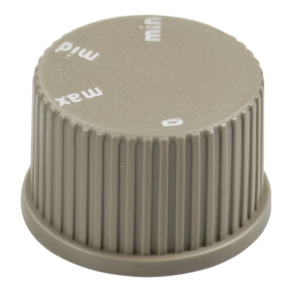 Gasreguleringsventil Dometic køleskab, knappen sidder på frontpanel, Farve gråbrun