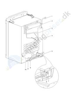 Gasventil til Thetford køleskab N100,N104,N145LCD til N180LCD.