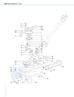 Thetford toilet C500 bundtank
