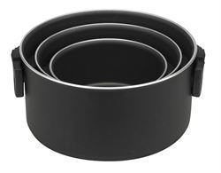 Grydesæt med låg og klapbare greb