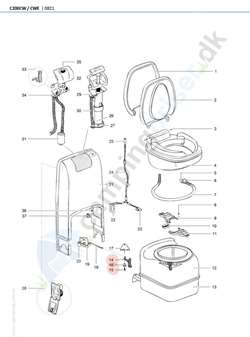 Håndtag til spærreventil Thetford toilet C200