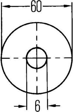 Refleks Ø60 mm rund gul 