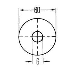 Hella Rund Hvid refleks til påskruening