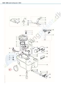 Thetford toilet C250 - C260 bundtank