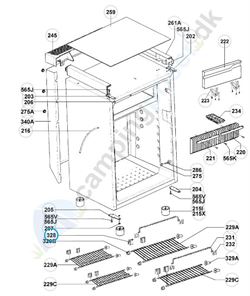 Holder køleskabsrist Dometic køleskab