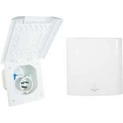 Indbygningsstikdåse med symbol til 230V