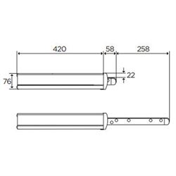 Indgangstrin "Thule Slide-Out G2" 12V 550 cm trappetrin