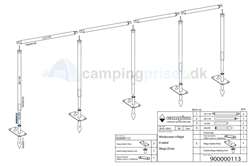 Isabella Mega læsejl mellemstykke 25x590 passer på 4 - 6 sidet læsejl