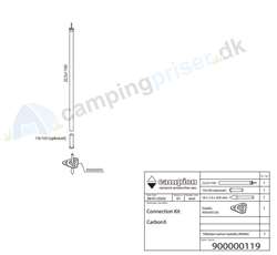 Isabella støttestang til havelåge i CarbonX stel