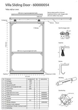 Isabella Villa skydedør stel