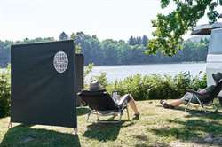 Isabella læskærm Granite 3-fløjet med Zinox stel