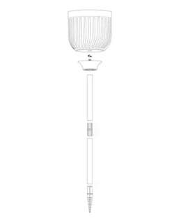 Jordspyd til lampe med bluetooth højtaler