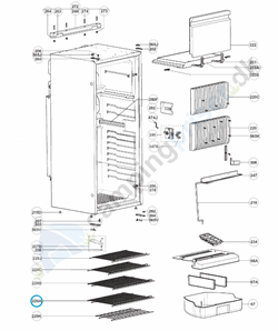 Køleskabsrist 458x292 Dometic køleskab