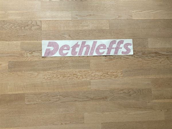 Logo "Dethleffs" til tag klistermærke