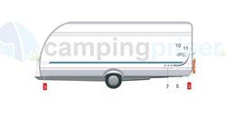 Streamer Venstre side på Adria Altea Campingvogn Klistermærke - Logo