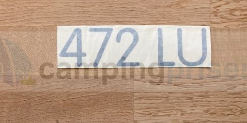 Klistermærke - 472 LU  - til Adria Årgang 2008