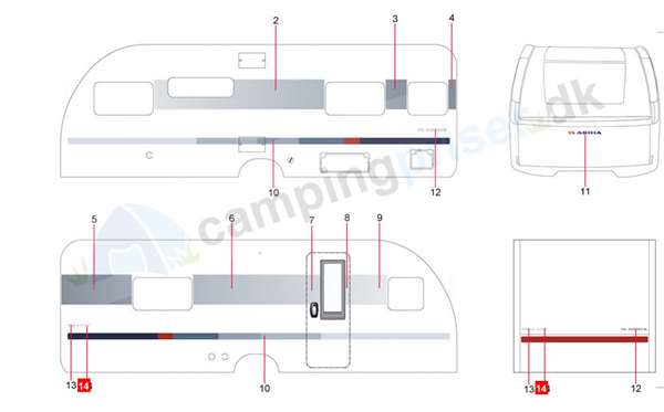 Klistermærke - 572 UT til Adria Adora  2021-2022-2023