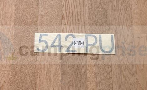 Klistermærke - 542 PU - til Adria campingvogn årgang 2008 