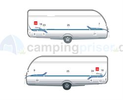 Klistermærke Adora til Adria campingvogn bl.a. årgang 2010