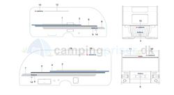 Klistermærke Adora - 3D  til Adria Adora Campingvogn bl.a. årgang 2015 - 2016