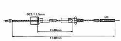 Bremsekabel "Knott" 1030 - 1240 mm