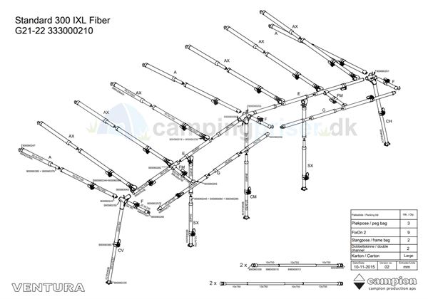 Isabella komplet stel G21-22 til Ventura D300 i IXL fiber