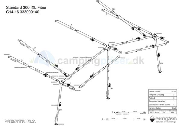 Isabella komplet stel G14-16 til Ventura D300 i IXL fiber