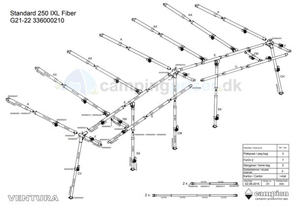 Isabella komplet stel G21-22 til Ventura D250 i IXL fiber