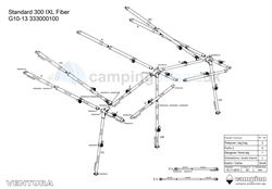 Isabella komplet stangsæt G10-13 til Ventura standard 300 cm dybde i IXL fiber