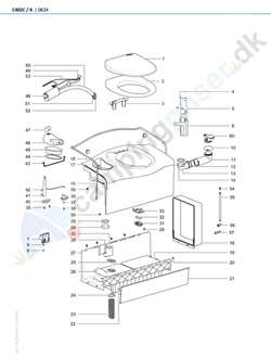 Kontakthus med print Thetford toilet C400C/C402C
