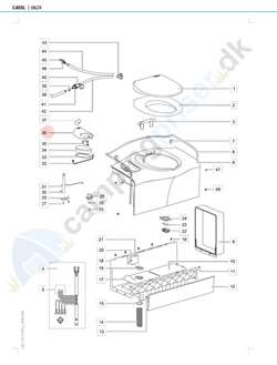 Kontrolpanel MK2 Thetford toilet C400L og C403L