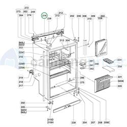 Dørlås Dometic køleskab, farve antracit