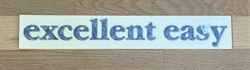 Logo - side klistermærke til Hobby  campingvogn  -  "excellent easy"