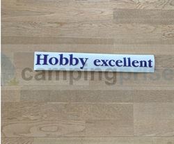 Logo - side klistermærke til Hobby  campingvogn  -  "Hobby excellent"